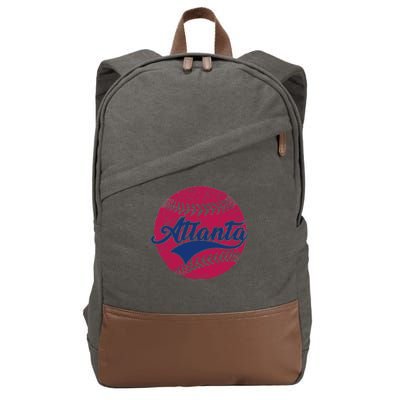 Atlanta Vintage Baseball Fan Cotton Canvas Backpack