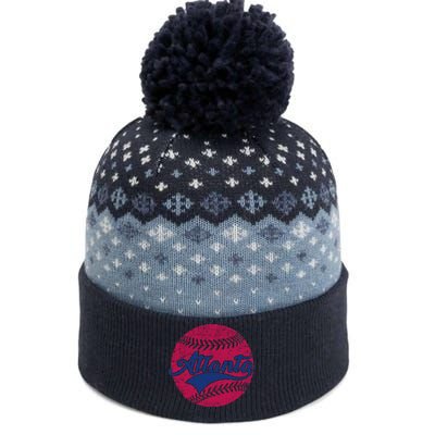 Atlanta Vintage Baseball Fan The Baniff Cuffed Pom Beanie