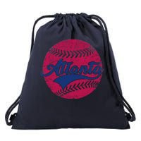 Atlanta Vintage Baseball Fan Drawstring Bag