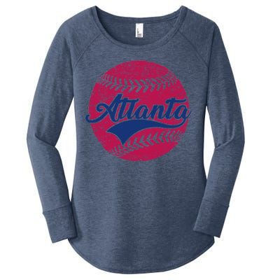 Atlanta Vintage Baseball Fan Women's Perfect Tri Tunic Long Sleeve Shirt