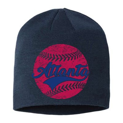 Atlanta Vintage Baseball Fan Sustainable Beanie