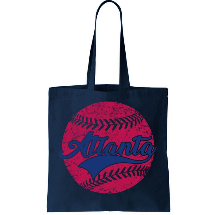 Atlanta Vintage Baseball Fan Tote Bag