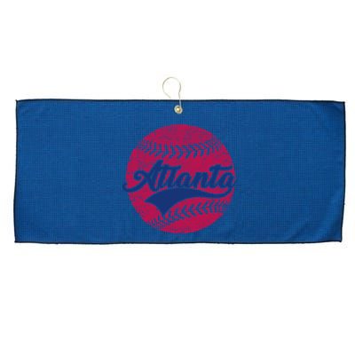 Atlanta Vintage Baseball Fan Large Microfiber Waffle Golf Towel