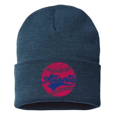 Atlanta Vintage Baseball Fan Sustainable Knit Beanie