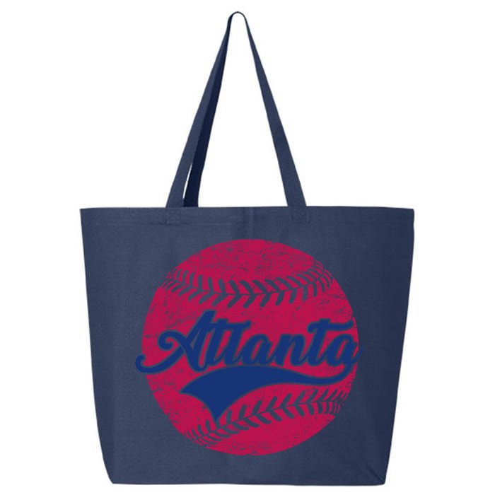 Atlanta Vintage Baseball Fan 25L Jumbo Tote