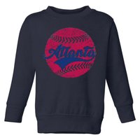 Atlanta Vintage Baseball Fan Toddler Sweatshirt