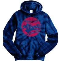 Atlanta Vintage Baseball Fan Tie Dye Hoodie