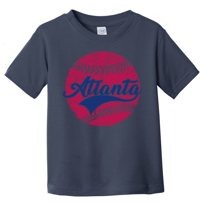 Atlanta Vintage Baseball Fan Toddler T-Shirt