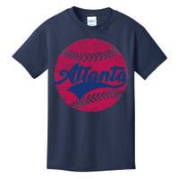 Atlanta Vintage Baseball Fan Kids T-Shirt