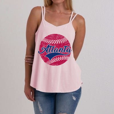 Atlanta Vintage Baseball Fan Women's Strappy Tank