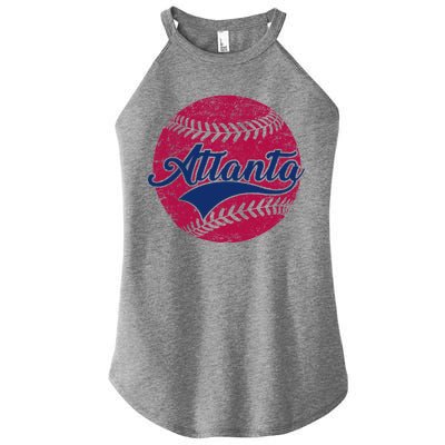 Atlanta Vintage Baseball Fan Women's Perfect Tri Rocker Tank