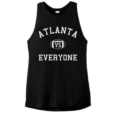 Atlanta Vs Everyone Football Sports Fans Ladies PosiCharge Tri-Blend Wicking Tank