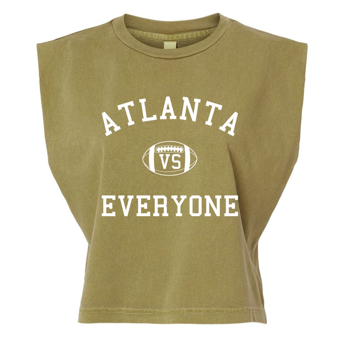 Atlanta Vs Everyone Football Sports Fans Garment-Dyed Women's Muscle Tee
