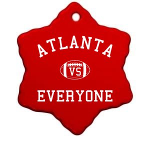 Atlanta Vs Everyone Football Sports Fans Ceramic Star Ornament