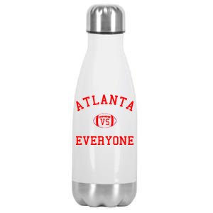 Atlanta Vs Everyone Football Sports Fans Stainless Steel Insulated Water Bottle