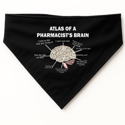 Atlas of A Pharmacist's Brain USA-Made Doggie Bandana