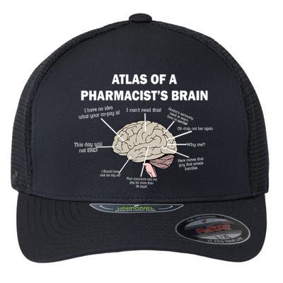 Atlas of A Pharmacist's Brain Flexfit Unipanel Trucker Cap