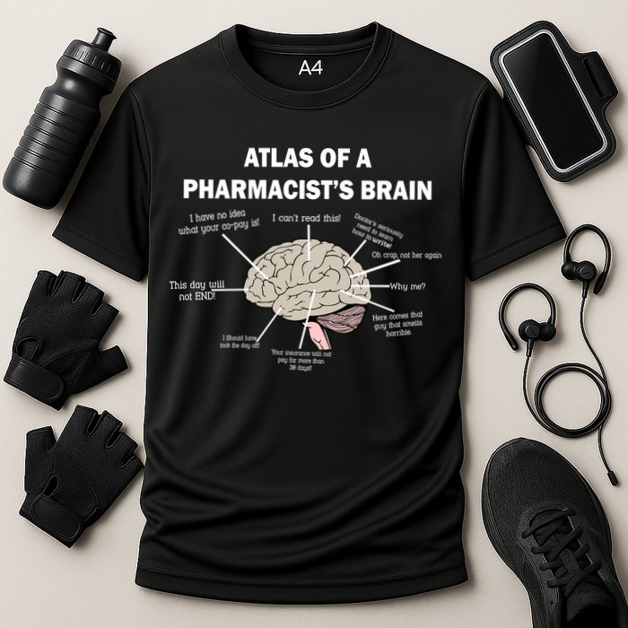 Atlas of A Pharmacist's Brain Cooling Performance Crew T-Shirt