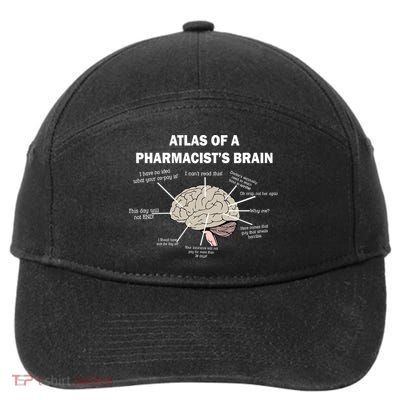 Atlas of A Pharmacist's Brain 7-Panel Snapback Hat