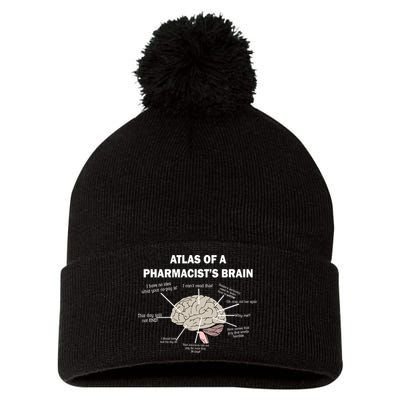 Atlas of A Pharmacist's Brain Pom Pom 12in Knit Beanie