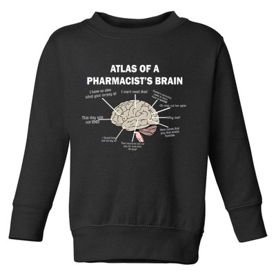 Atlas of A Pharmacist's Brain Toddler Sweatshirt