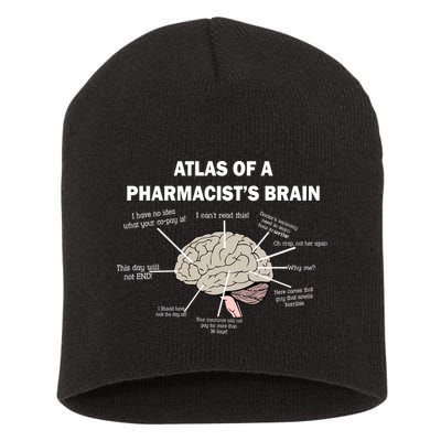 Atlas of A Pharmacist's Brain Short Acrylic Beanie