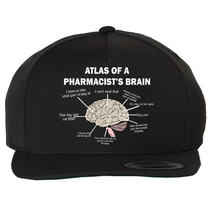 Atlas of A Pharmacist's Brain Wool Snapback Cap