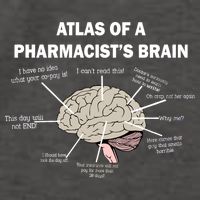Atlas of A Pharmacist's Brain Vector Backpack