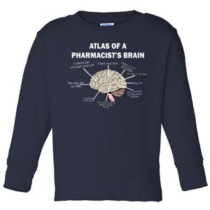 Atlas of A Pharmacist's Brain Toddler Long Sleeve Shirt