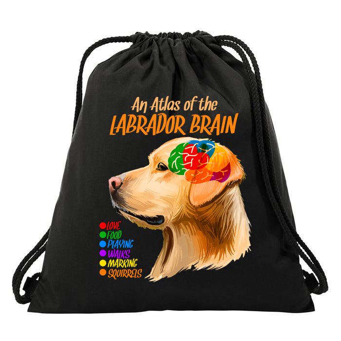 Atlas of The Labrador Retriever Brain Drawstring Bag