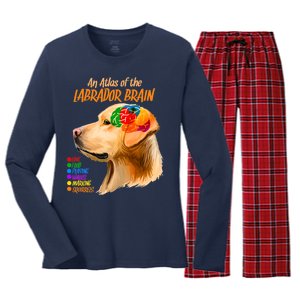 Atlas of The Labrador Retriever Brain Women's Long Sleeve Flannel Pajama Set 