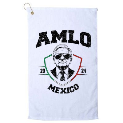 Amlo Tricolor Mexican Flag Mexican President 2024 Platinum Collection Golf Towel