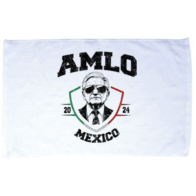 Amlo Tricolor Mexican Flag Mexican President 2024 Microfiber Hand Towel