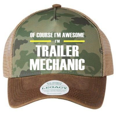 Awesome Trailer Mechanic Gift Legacy Tie Dye Trucker Hat