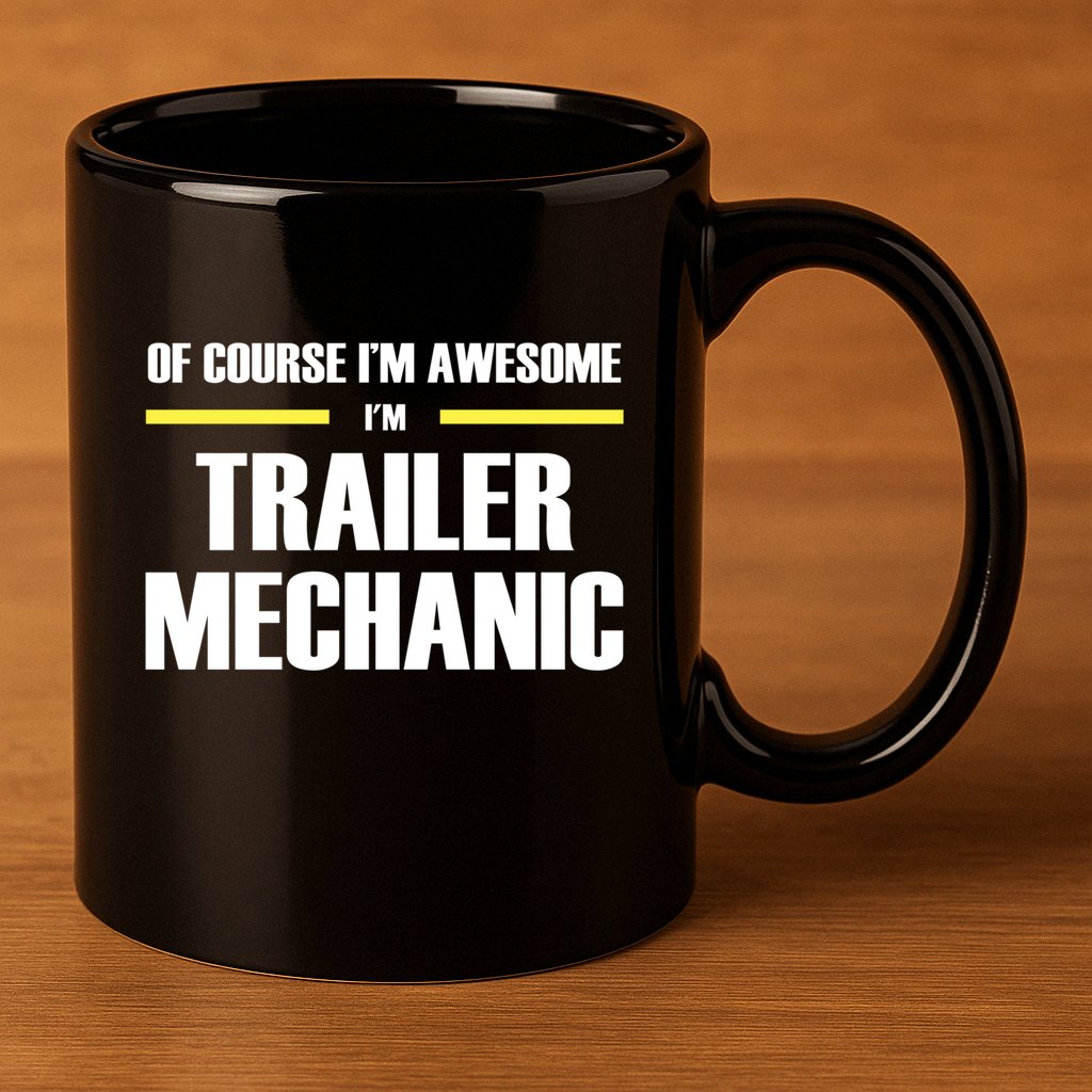 Awesome Trailer Mechanic Gift 11oz C Handle Ceramic Mug