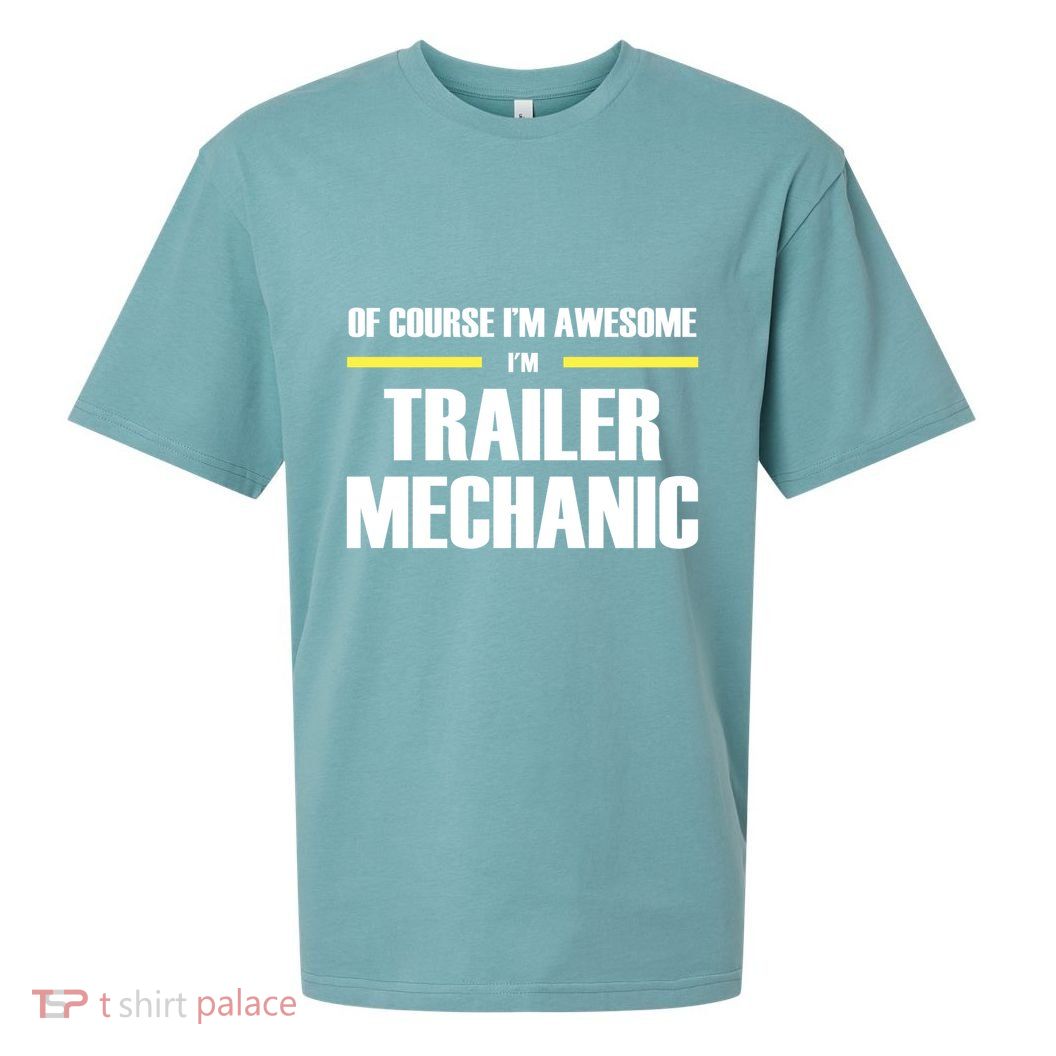 Awesome Trailer Mechanic Gift Sueded Cloud Jersey T-Shirt