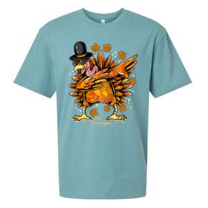 And Thanksgiving Meaningful Gift Dance Dabbing Turkey Costume Gift Sueded Cloud Jersey T-Shirt