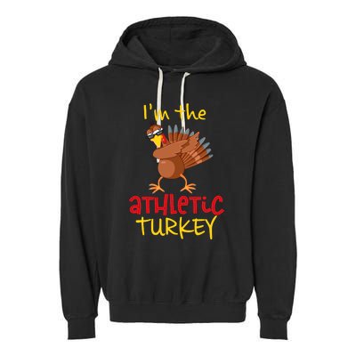 Athletic Turkey Matching Family Group Thanksgiving Party Garment-Dyed Fleece Hoodie