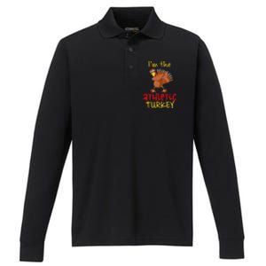 Athletic Turkey Matching Family Group Thanksgiving Party Performance Long Sleeve Polo