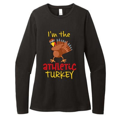 Athletic Turkey Matching Family Group Thanksgiving Party Womens CVC Long Sleeve Shirt