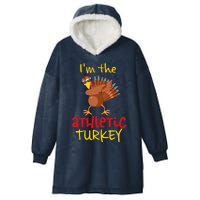 Athletic Turkey Matching Family Group Thanksgiving Party Hooded Wearable Blanket