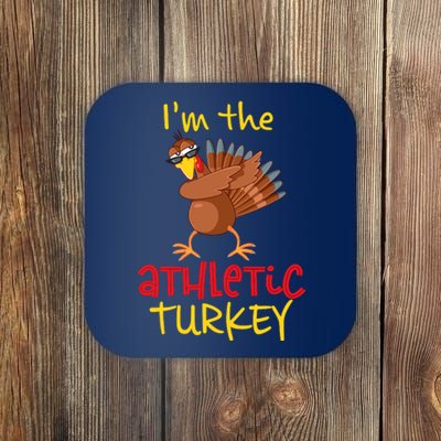 Athletic Turkey Matching Family Group Thanksgiving Party Coaster