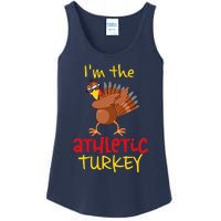 Athletic Turkey Matching Family Group Thanksgiving Party Ladies Essential Tank