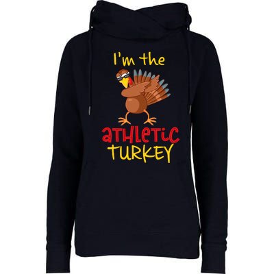 Athletic Turkey Matching Family Group Thanksgiving Party Womens Funnel Neck Pullover Hood