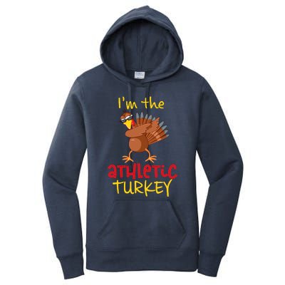 Athletic Turkey Matching Family Group Thanksgiving Party Women's Pullover Hoodie