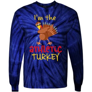 Athletic Turkey Matching Family Group Thanksgiving Party Tie-Dye Long Sleeve Shirt