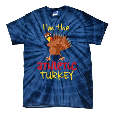 Athletic Turkey Matching Family Group Thanksgiving Party Tie-Dye T-Shirt