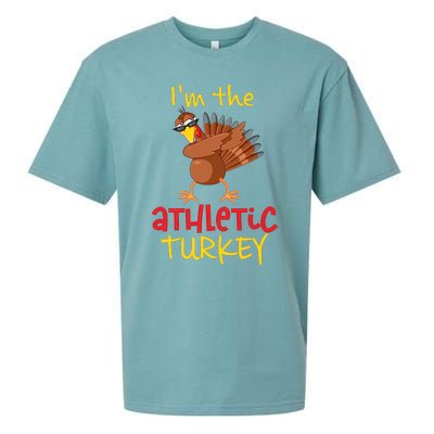 Athletic Turkey Matching Family Group Thanksgiving Party Sueded Cloud Jersey T-Shirt