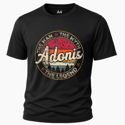 Adonis The Man The Myth The Legend Personalized Name Cooling Performance Crew T-Shirt