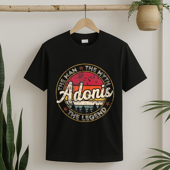 Adonis The Man The Myth The Legend Personalized Name T-Shirt